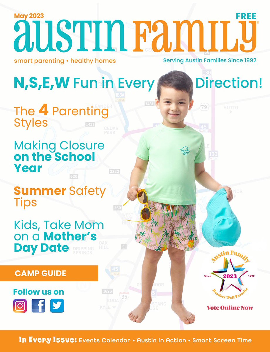 Our May issue is here and we’ve got your summer fun covered. Check it out now. austinfamily.com
