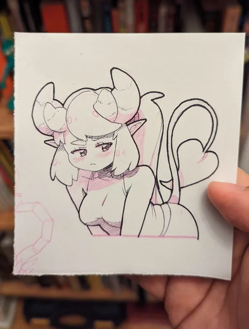 I got a new sketchbook, and I ALMOST threw out this demon girl doodle. Glad I had a change of heart cuz this one honestly came out pretty good.