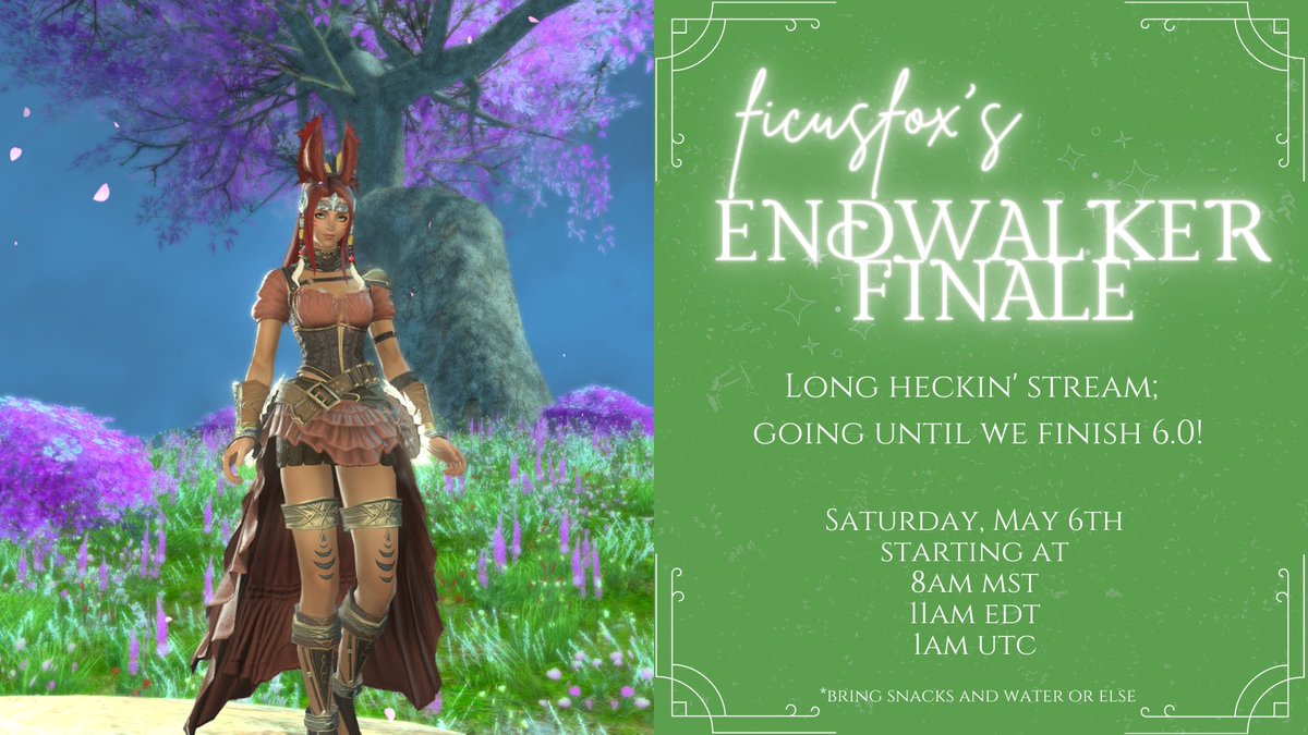 ficusfox's tweet image. Prithee, your presence is requested this Saturday! A long journey is coming to a conclusion.