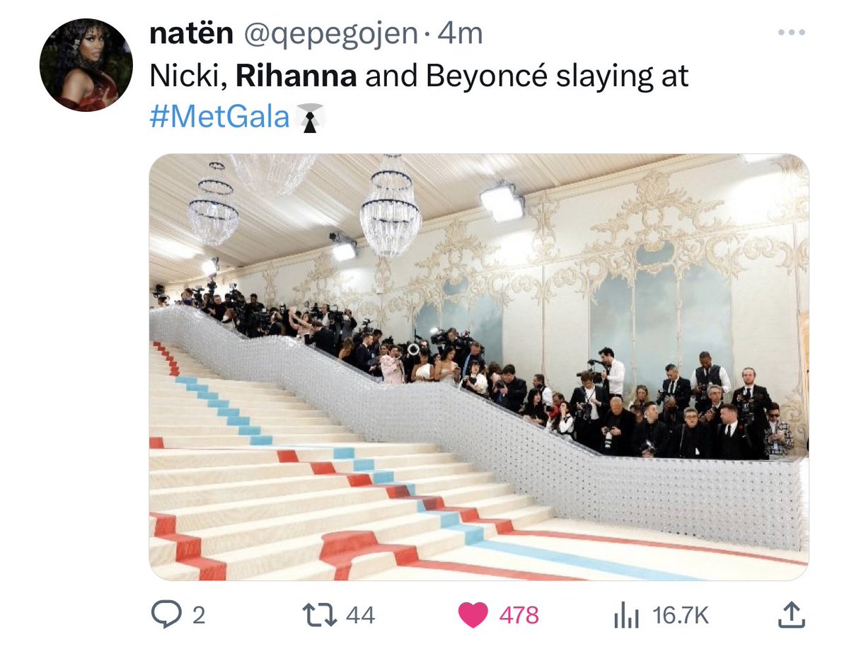 treeslastlong's tweet photo. They look amazing #MetGala #MetGala2023 https://t.co/C3Loo21rSx