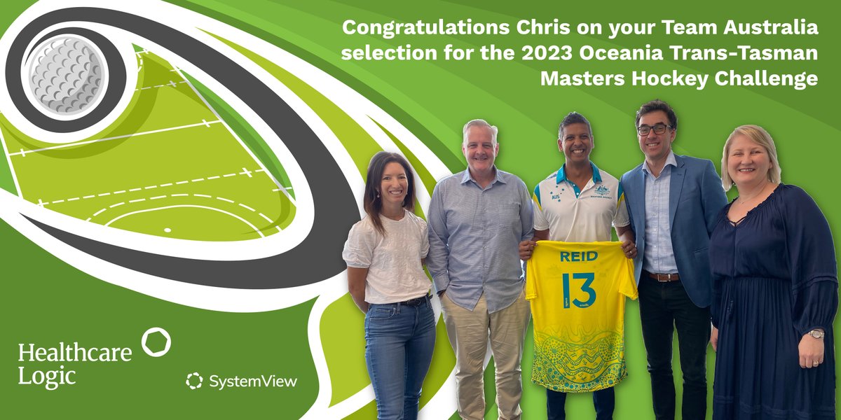 AskSystemView's tweet image. Wishing our very own Chris Reid the best of luck as he takes to the field for #TeamAustralia this week in the Oceania Trans-Tasman Masters Hockey Challenge.

#hockeyaustraliamasters #2023OceanTransTasmanMastersChallenge #healthcarelogic #healthcarelogichero