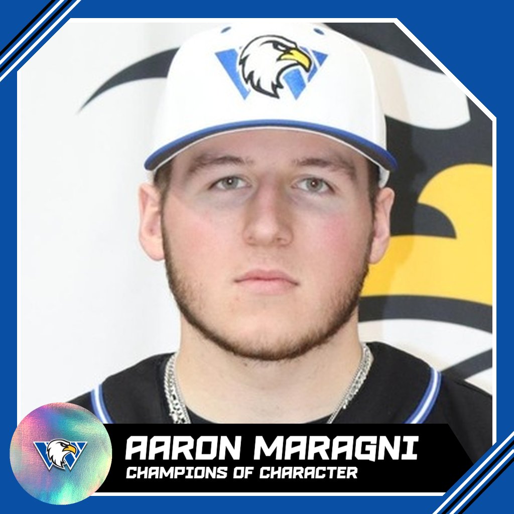 The Eagles Aaron Maragni was named to the Champions of Character team for WBU. Congrats on this outstanding accomplishment! #WBUEagles #WingsUp
