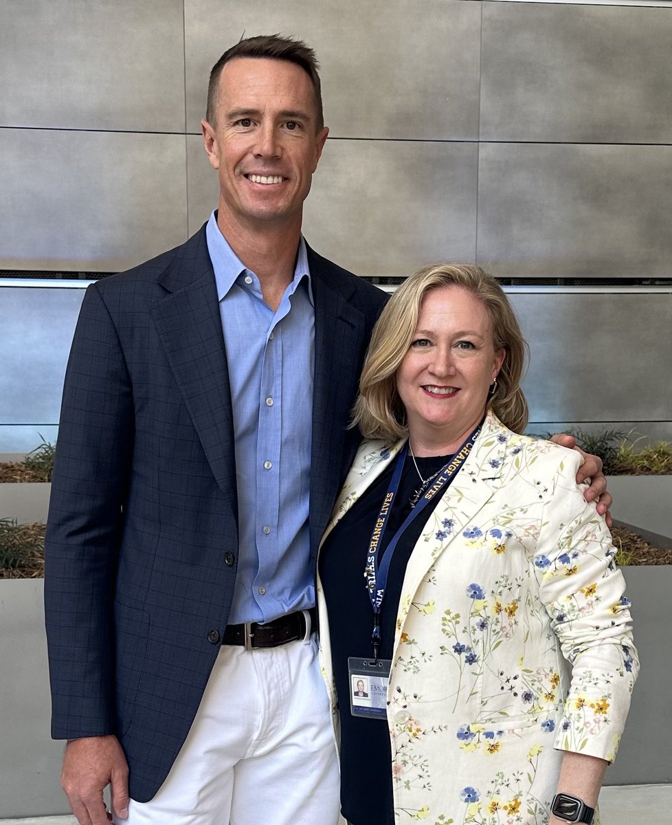 Starting an exciting week off in style. Thank you Matt Ryan for your inspiring words for our team as we open Winship’s new cancer care facility. Excited for tomorrow’s Grand opening. @M_Ryan02 @WinshipAtEmory