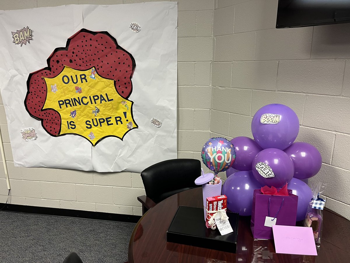 kcauley_pvms's tweet photo. I’m blessed beyond measure! I came to school not knowing today was Principal Appreciation Day just ready to serve my people only to find out they came ready to shower me with love. I’m so thankful to work at PVMS with the best people ever! #PVyouknow! 💙 @PVMustangs @newcaneyisd https://t.co/F4p4vcaWBd