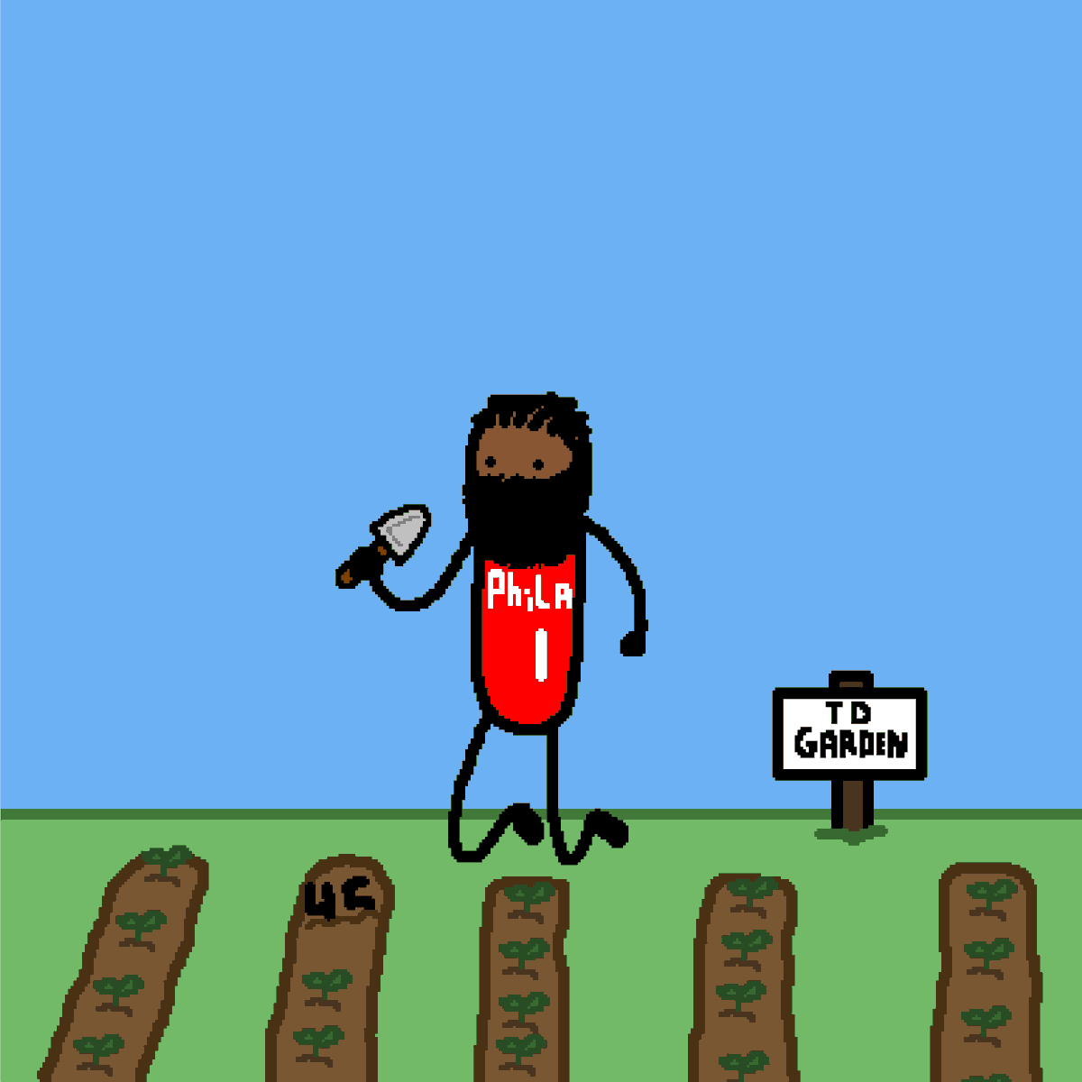 nba_paint's tweet photo. James Harden plants 45 points in TD Garden. https://t.co/fqlsF5NMGz