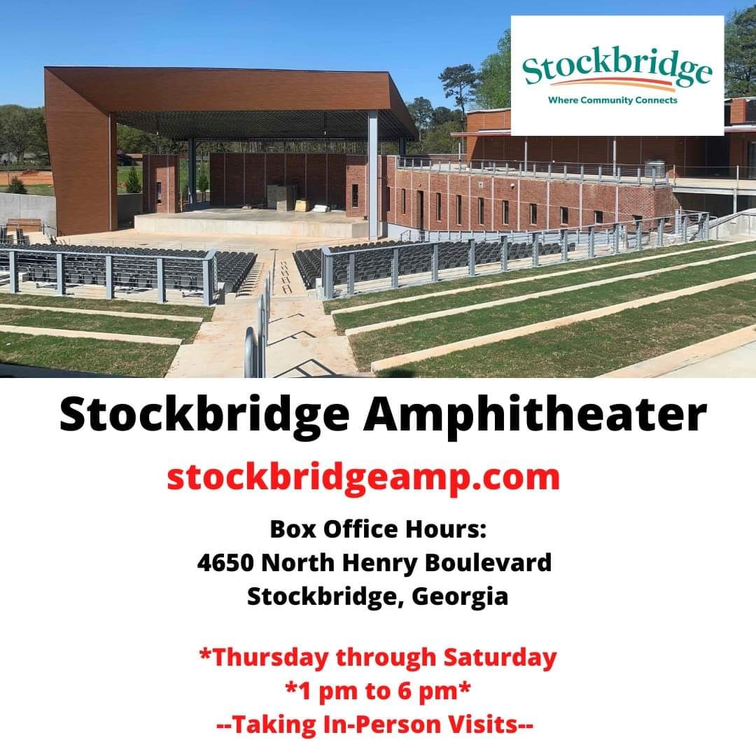 stockbridgecity's tweet photo. Did you know?✔😊

The Box Office for the Stockbridge Amphitheater ("The Bridge) is opened Thursday through Saturday from 1 pm to 6 pm. Purchase your tickets in-person (box office) or online at https://t.co/3ePWd7czcS.🎼🎵

See you in Stockbridge.🙌🙌🙌

#StockbridgeAmphitheater https://t.co/4Cf6PmRDFn