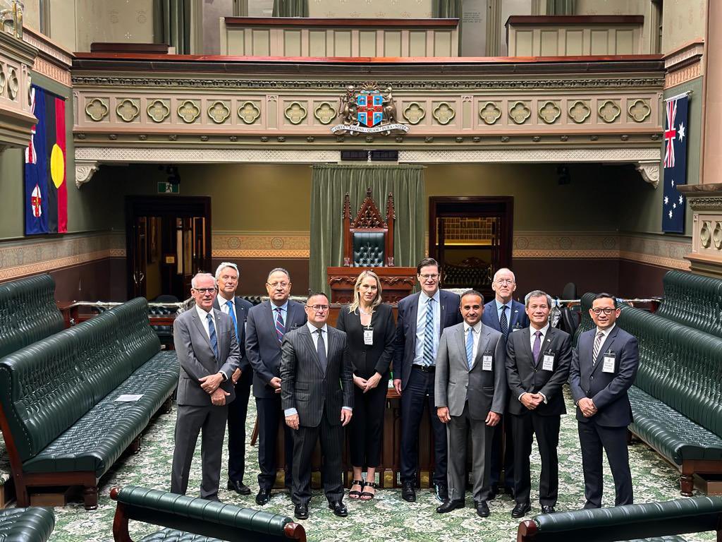 At the invitation of the NSW Parliament’s Speaker The Hon. Jonathan O’Dea MP, H.E. the Consul General Mr. Mashare Ben Naheet, attended the lunch ceremony on the occasion of the end of his term in Parliament, and wished him successful future.
