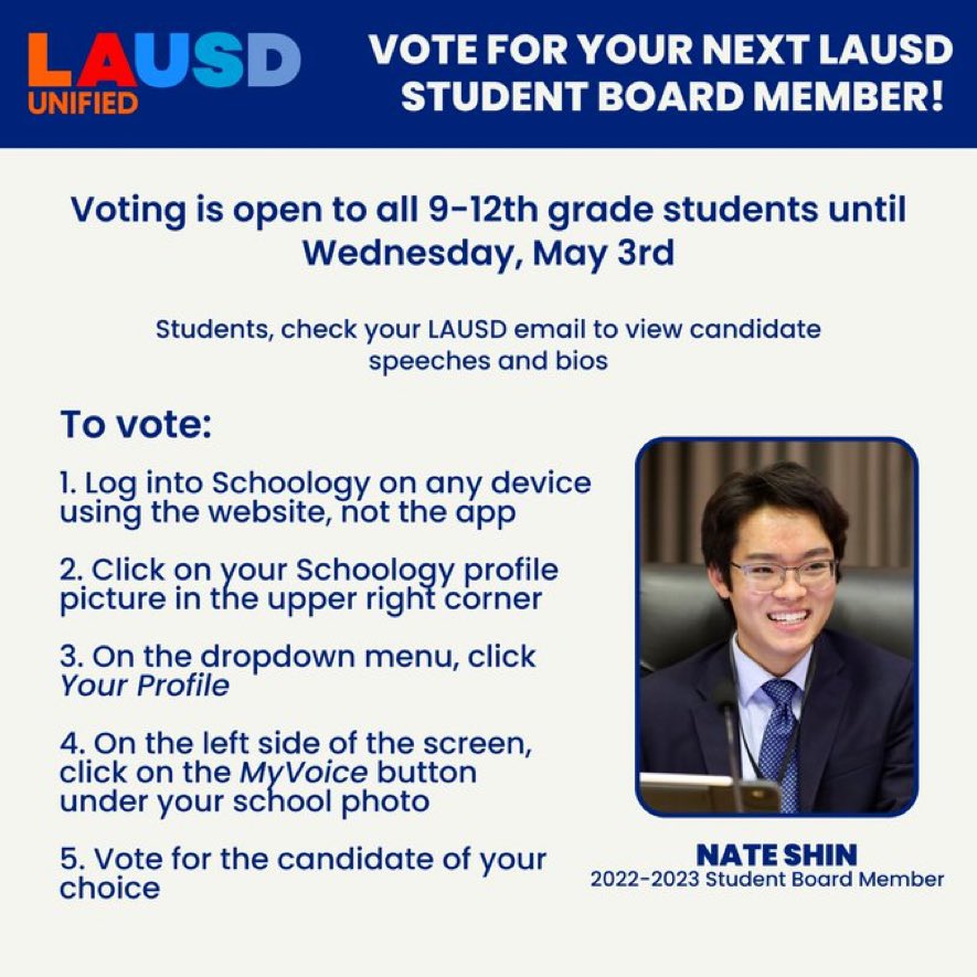 Please share with LAUSD students in grades 9-12:
