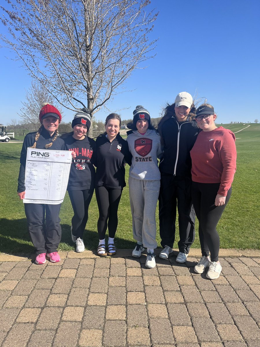 LinnMarGolf's tweet photo. Supermeet champs! These ladies competed in some of the most difficult conditions today and came out with the lead in our conference race. So proud of their grit! #LMGolf #Drive4ShowPutt4💵 https://t.co/yfe5YrmR7k