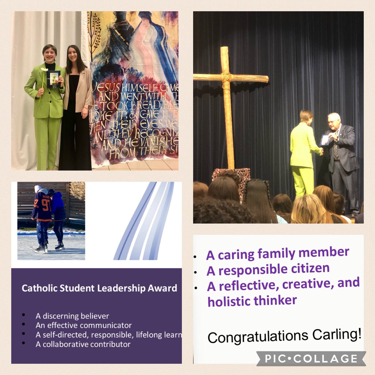 sttcatholic's tweet image. Honouring this exemplary, young Catholic leader tonight at our district’s Catholic Student Leadership Awards. #timberwolfproud #CEW2023 #bhnManyAreOne