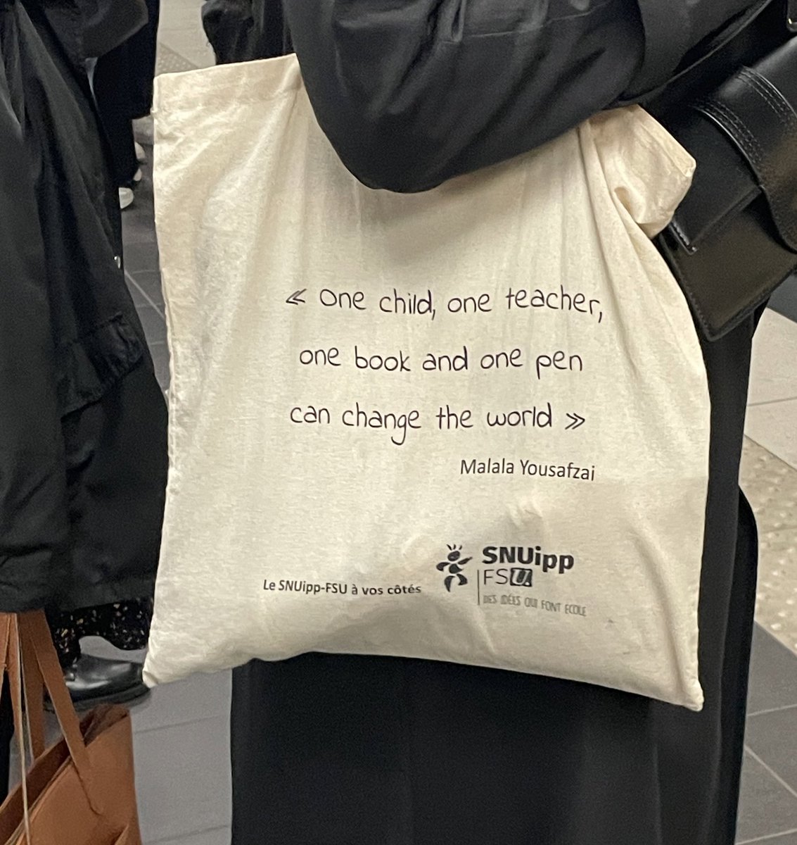 I met with her at the subway in 
Paris. She said she just passed the national exam to become a teacher.