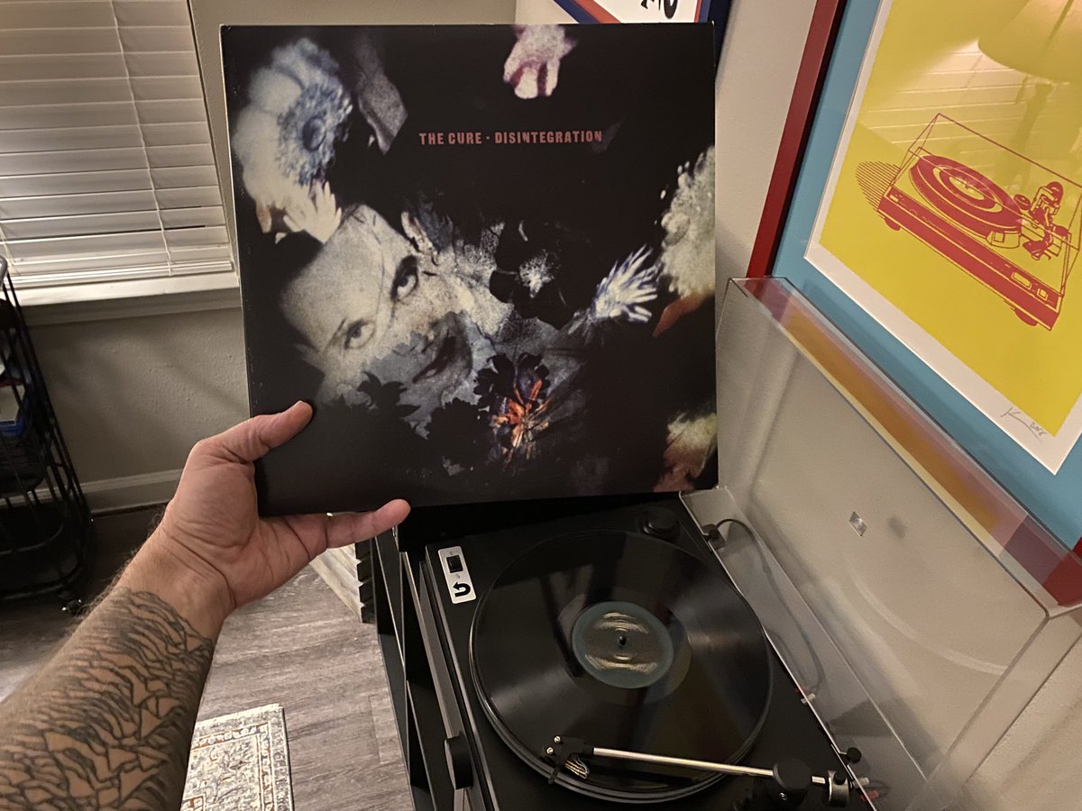 May 2, 1989 Happy 34th birthday to Disintegration, the eighth album by @thecure An epic album in every way, Disintegration can feel expansive and massive and then immediately claustrophobic. I saw this tour in Houston at The Summit. #thecure #disintegration #vinyl