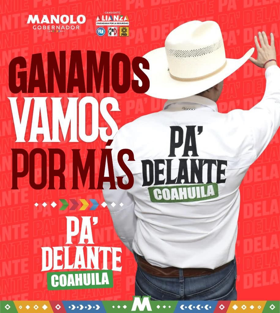 ¡Ganamos el debate y este 4 de junio ganaremos la gubernatura con <a href="/manolojim/">Manolo Jiménez Salinas</a>!

Vamos pa’ delante Coahuila con #ManoloGobernador 🇲🇽