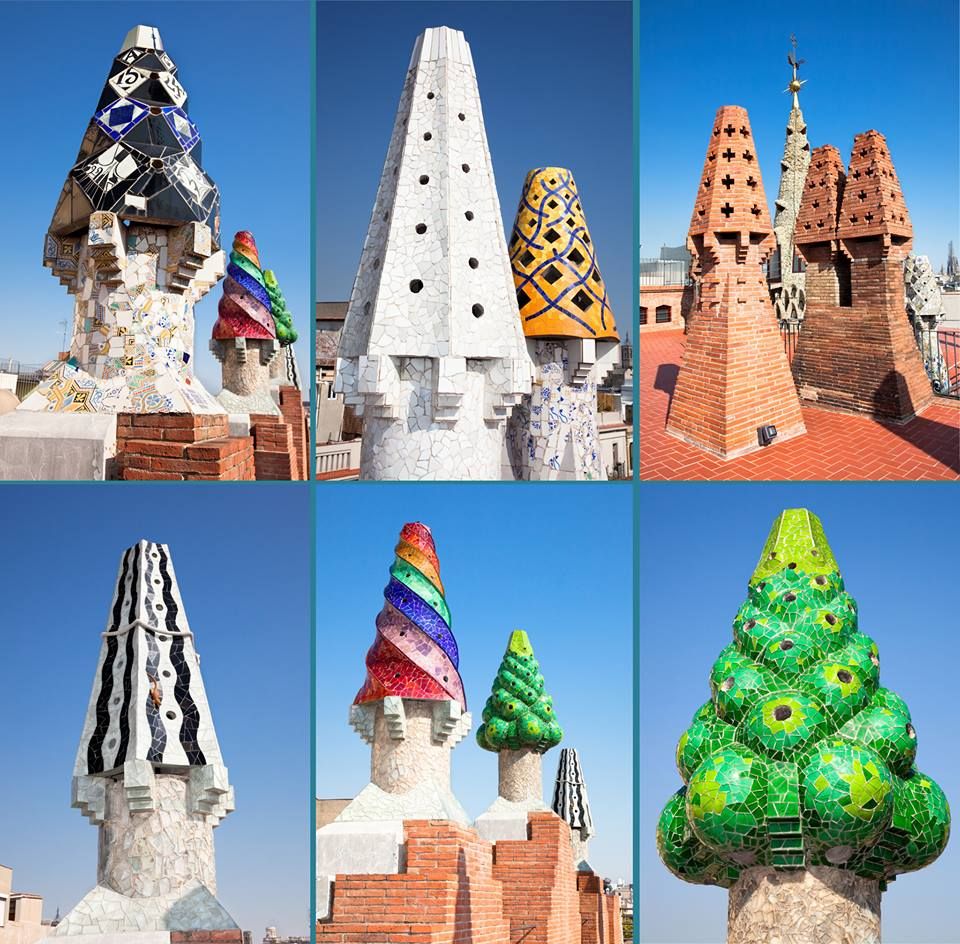 catalinalozada_'s tweet photo. Este se caracteriza por la utilización de formas orgánicas y curvas, que reflejan el amor de Gaudí por la naturaleza, elementos decorativos y ornamentales, como las chimeneas de cerámica y los balcones de hierro forjado, que son una de las principales innovaciones de la obra. https://t.co/w7K7u4cstr