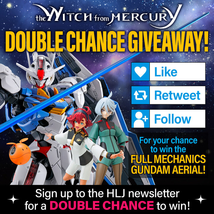 Check out our new WFM page shop.hlj.com/gwfm & enter in for your chance to win the FULL MECHANICS Gundam Aerial! TO ENTER: ✅ Follow Us! ❤️ Retweet & Like this Post! 💌 Subscribe to HLJ for a 2nd entry! shop.hlj.com/news Ends May 11 JST. Check below for all prizes!