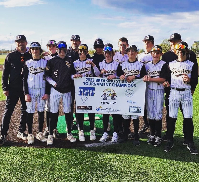 OhioSwarm's tweet photo. 2023 On Our Sleeves 13U Open Champions https://t.co/nKqdzWlsIs