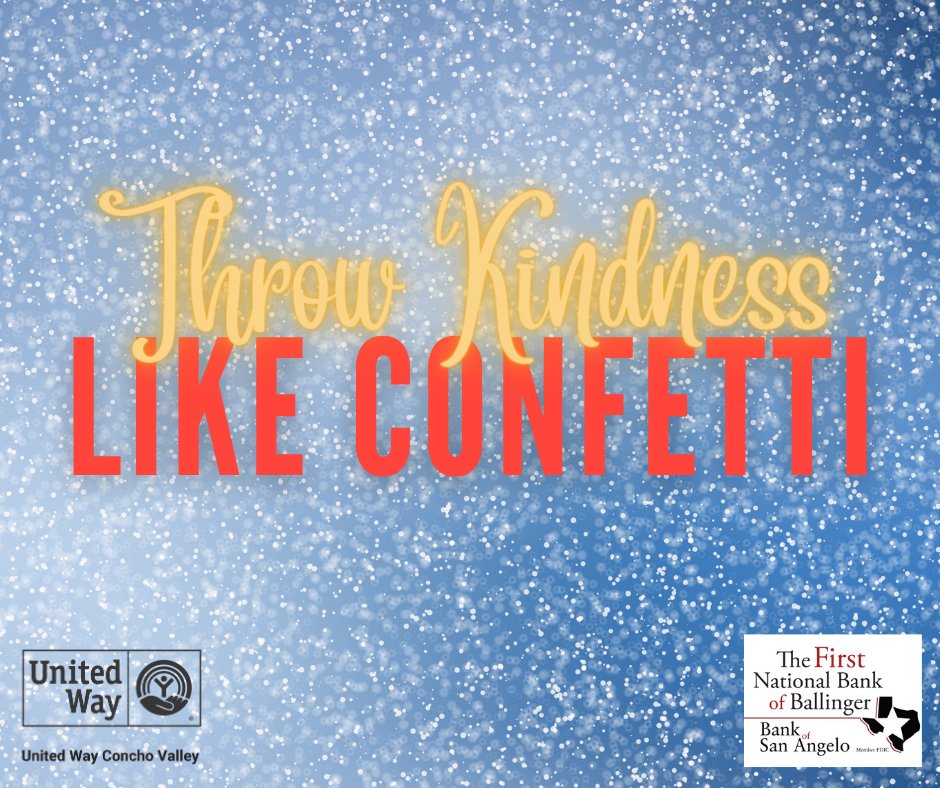Organizations with the greatest number of unduplicated donors between 8:00 am-9:00 am in each size category have a chance to receive additional prizes!

Donate here: sanangelogives.org/uwconchovalley

Thank you, First National Bank of Ballinger, for sponsoring, this hour!

#LiveUnited