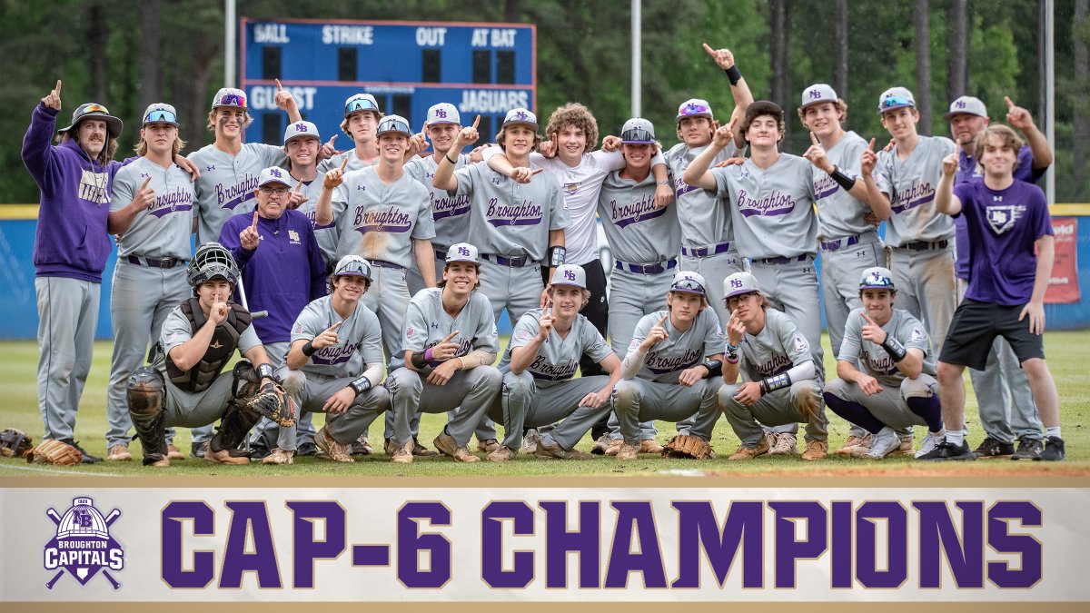 MRidelCreative's tweet photo. Broughton baseball clinched the Cap-6 regular season conference championship today. https://t.co/EAkVRB0a3S