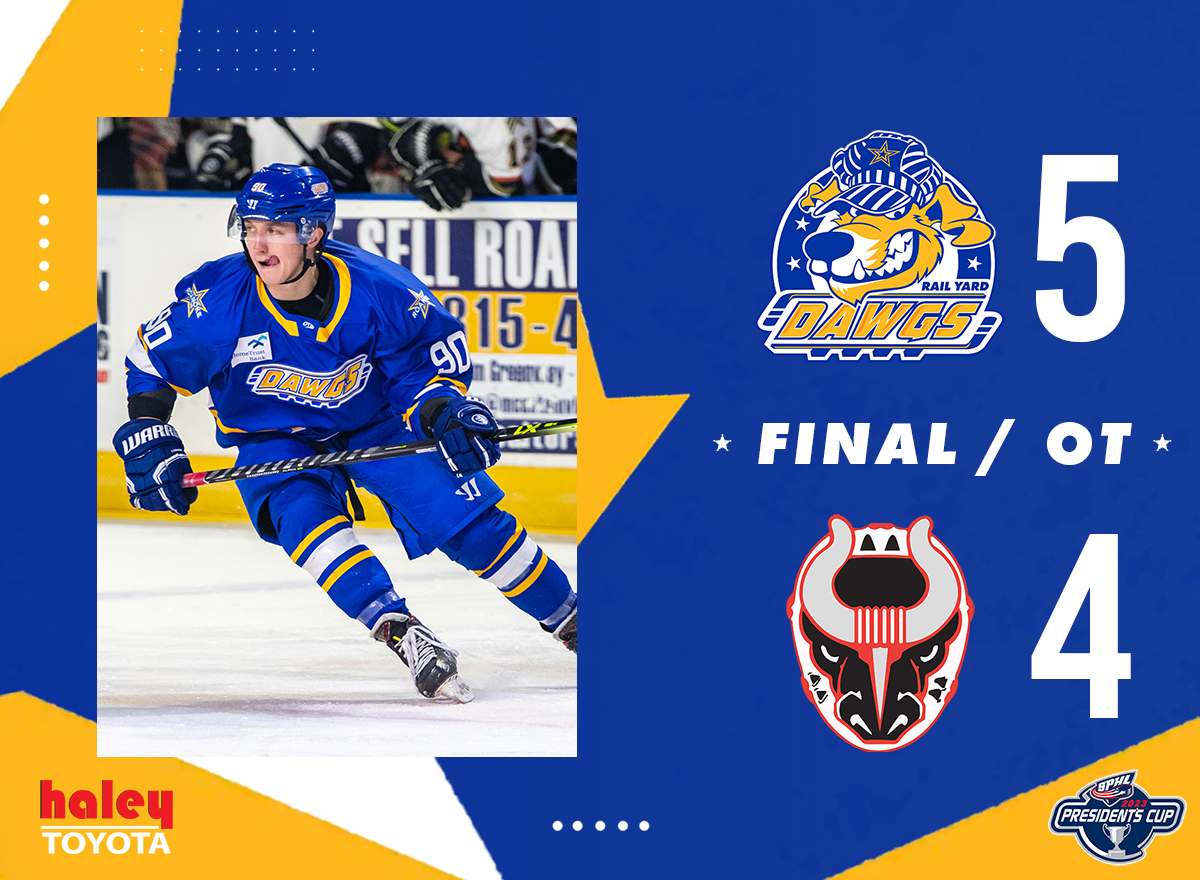 RailYardDawgs's tweet photo. YOUNG DOM GOT THAT DAWG IN HIM!! 🤩

Roanoke takes Game Three 5-4 over Birmingham in OT!! Dom Marcinkevics wins it at 11:53 in the OT period, and the Dawgs also got goals by John Stampohar, Nick Ford, CJ Stubbs, and Nick DeVito.

We take the 2-to-1 series lead into Game Four! 🔥 https://t.co/gwkU8dRt9N