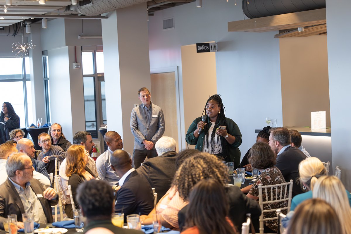 JournalismProj's tweet photo. Today, we welcomed over 150 people from the AJP community to our annual gathering: our grantees, staff, board, advisors, supporters and more. This year, we’re convening in Cleveland to share the important local news innovation happening in Cleveland and across the country. https://t.co/I3qjeux9ga