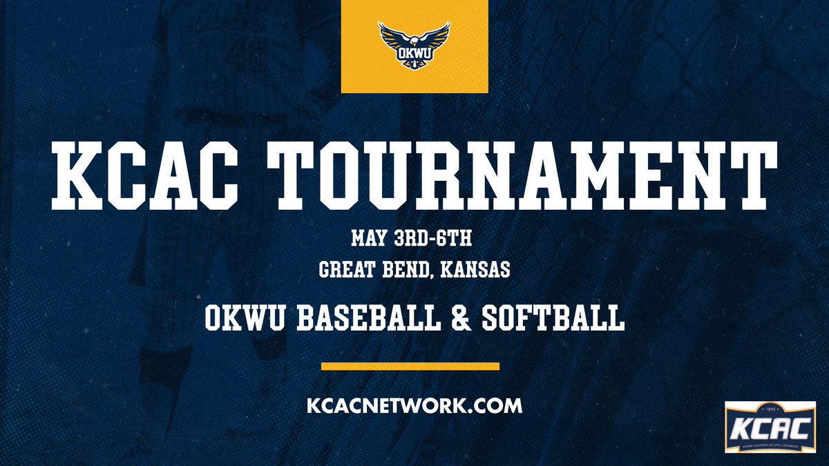 KCAC TOURNAMENT ⚾️🥎

<a href="/OKWUeagles_BSB/">Oklahoma Wesleyan Baseball</a> &amp; <a href="/OKWUeagles_SB/">OKWU Softball</a> hit the road this week for the KCAC Tournament in Great Bend, Kansas! 

For further information, you can visit: okwueagles.com/general/2022-2…

#GoEagles