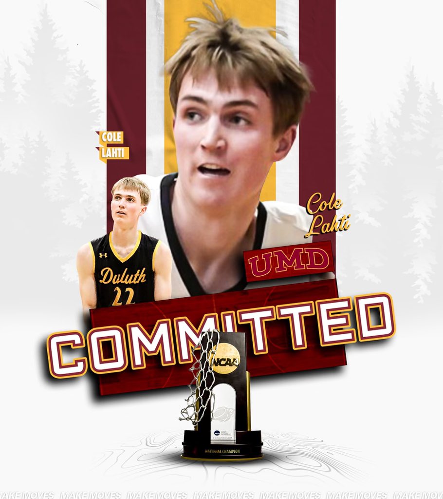 Cole Lahti (@colelahti) on Twitter photo I am excited to announce that I will be continuing my academic and athletic career at the University of Minnesota
Duluth. Go dogs!!
<a href="/CoachWieckUMD/">Justin Wieck</a> <a href="/kirsch_ryan/">Ryan Kirsch</a> <a href="/UMDBulldogMBB/">UMD Men's Basketball</a> I am excited to announce that I will be continuing my academic and athletic career at the University of Minnesota
Duluth. Go dogs!!
<a href="/CoachWieckUMD/">Justin Wieck</a> <a href="/kirsch_ryan/">Ryan Kirsch</a> <a href="/UMDBulldogMBB/">UMD Men's Basketball</a>
