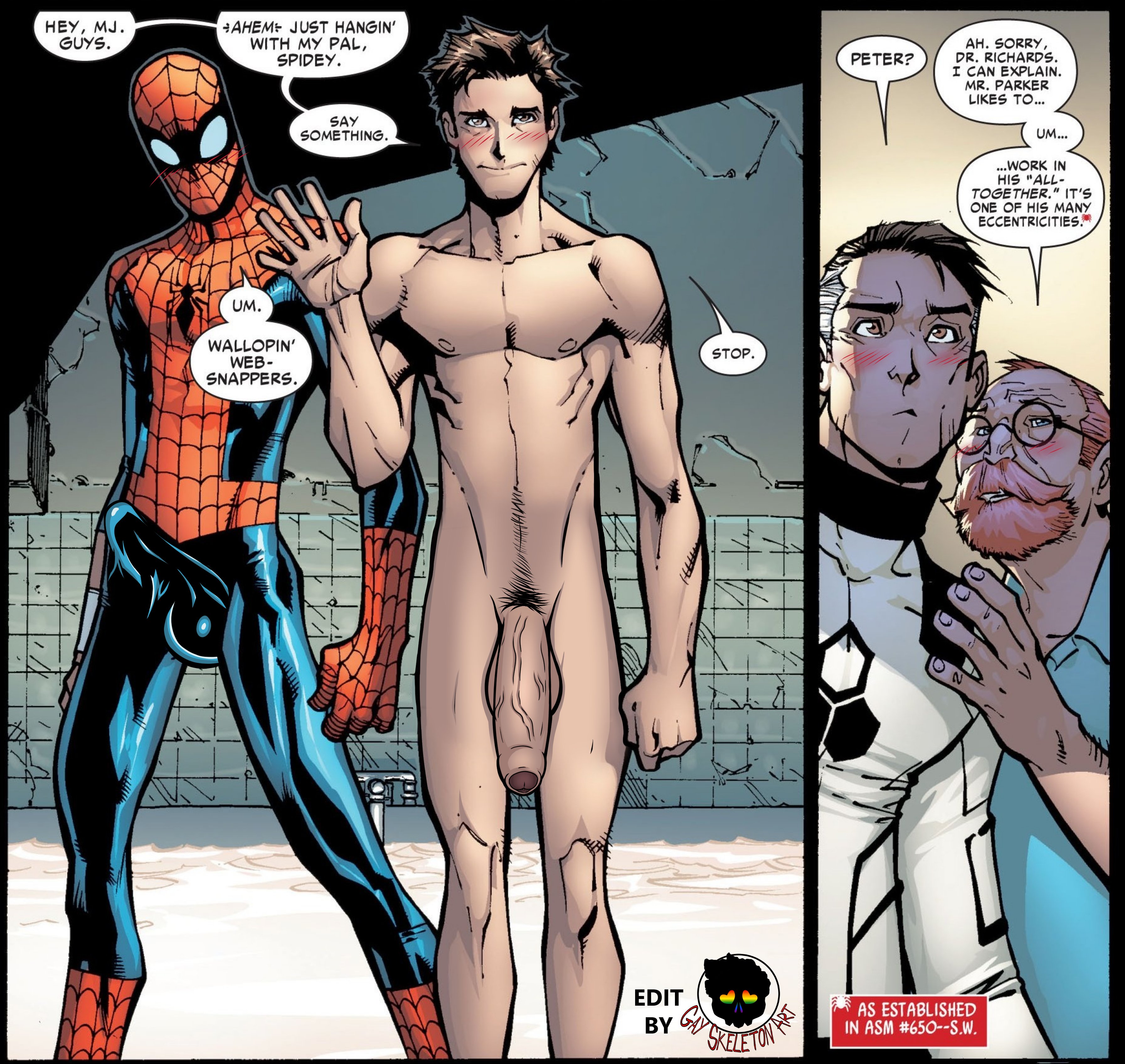 Gay Spiderman Porn - Gayskeletonart on X: \