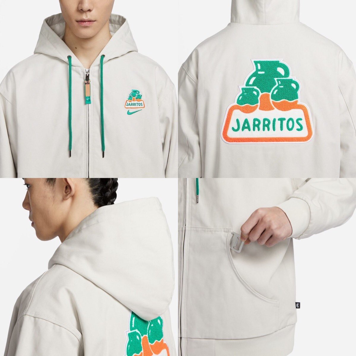 Jarritos × Nike SB ジップアップジャケットのポケットには栓抜きが 