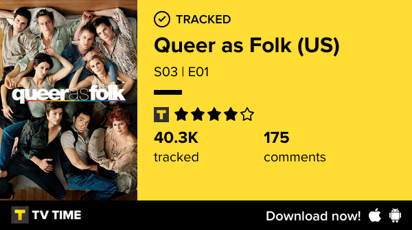 I've just watched episode S03 | E01 of Queer as Folk (US)! tvtime.com/r/2NDEY #tvtime