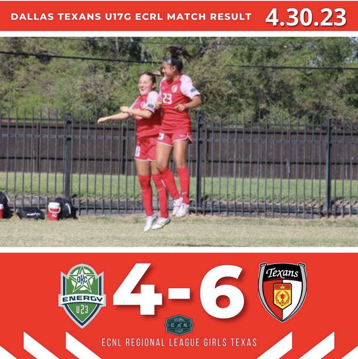 Dallas Texans U18/19 ECRL-Fagen (@texansecrl06g) on Twitter photo Weekend double complete!
We’ll take a draw and a win!!
#TheTexanWay
⚽️⚽️⚽️<a href="/LillyM_2024/">Lilly Miller</a>
🅰️ <a href="/tatid062/">Tatiana (Tati) Diaz</a>
🅰️ #MelGarcia
⚽️ <a href="/MacyGross12/">Macy Gross</a>
🅰️ <a href="/ReaganRoberson_/">Reagan Roberson</a>
⚽️ #MelGarcia
⚽️ <a href="/ReaganRoberson_/">Reagan Roberson</a>
🅰️ <a href="/MacyGross12/">Macy Gross</a>
<a href="/EcnlTexas/">ECNL Girls Texas Conference</a> <a href="/TheDallasTexans/">Dallas Texans</a> <a href="/TheSoccerWire/">SoccerWire</a> Weekend double complete!
We’ll take a draw and a win!!
#TheTexanWay
⚽️⚽️⚽️<a href="/LillyM_2024/">Lilly Miller</a>
🅰️ <a href="/tatid062/">Tatiana (Tati) Diaz</a>
🅰️ #MelGarcia
⚽️ <a href="/MacyGross12/">Macy Gross</a>
🅰️ <a href="/ReaganRoberson_/">Reagan Roberson</a>
⚽️ #MelGarcia
⚽️ <a href="/ReaganRoberson_/">Reagan Roberson</a>
🅰️ <a href="/MacyGross12/">Macy Gross</a>
<a href="/EcnlTexas/">ECNL Girls Texas Conference</a> <a href="/TheDallasTexans/">Dallas Texans</a> <a href="/TheSoccerWire/">SoccerWire</a>