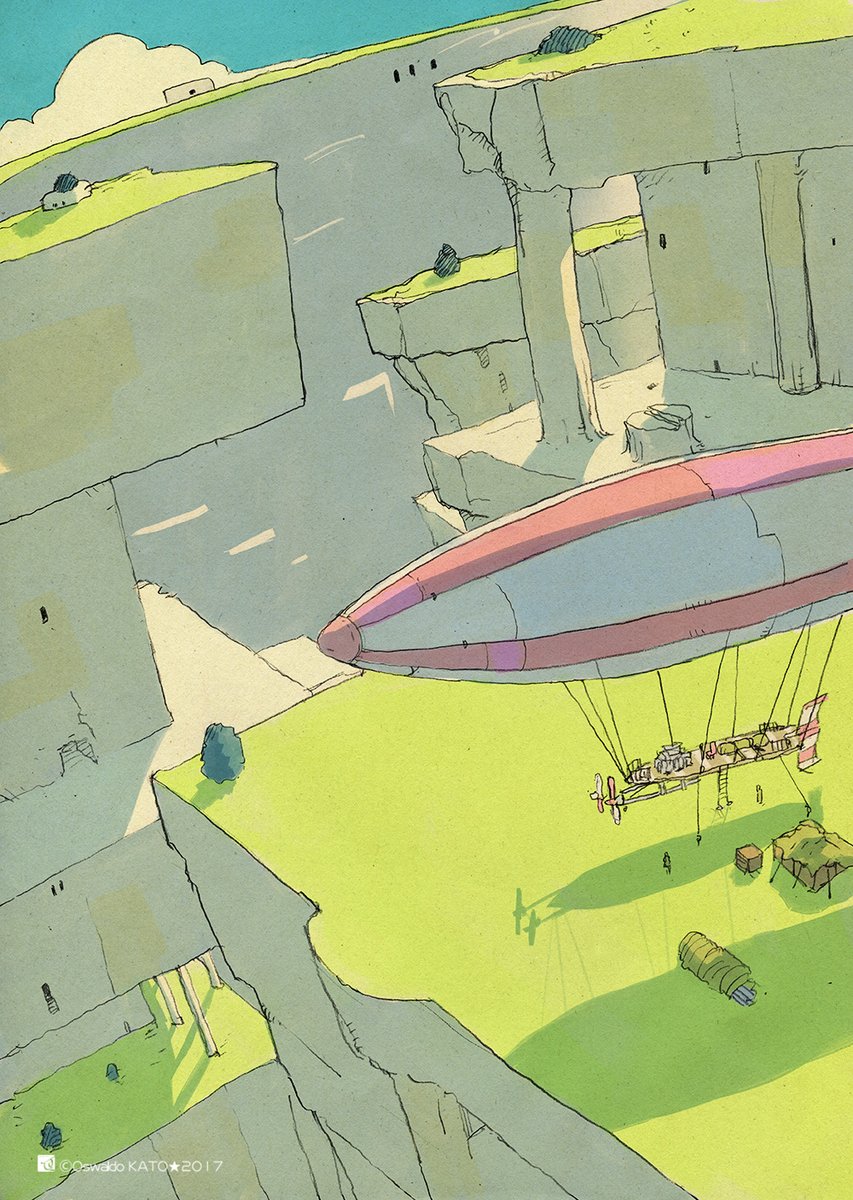 「非空挺」|加藤オズワルドのイラスト