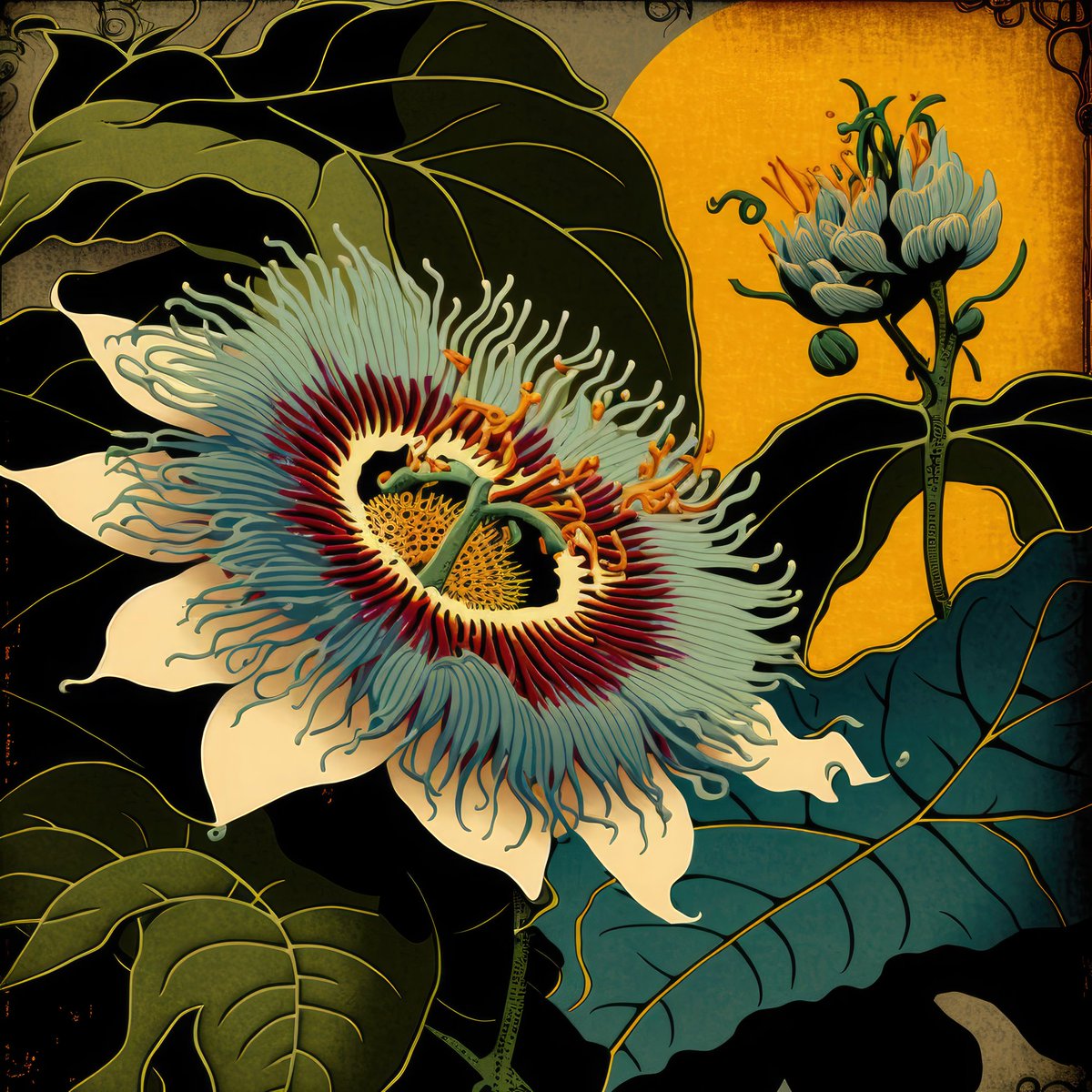 JessThuja's tweet photo. Gn beauties 🌿

I was so happy to see that @ppl_pxl picked up an edition of "Flor de Maracujá" from my Into The Garden Collection on Objkt. Thank you sweet friend for all your support!

Do y'all know passion flower? She's wonderful for soothing anxiety. Only 2 editions left 🙌🏽 💜 https://t.co/395hVFRA3d