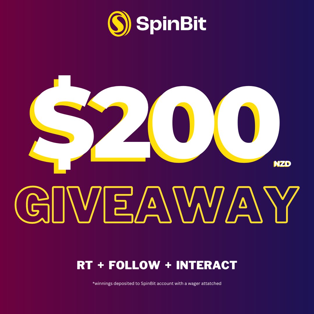 #Giveaway time again! 🥁        

 $200 to be shared among 4 #winners today      

#RT + #follow + #interact     

Come back in 24h for results!      

#spinbit