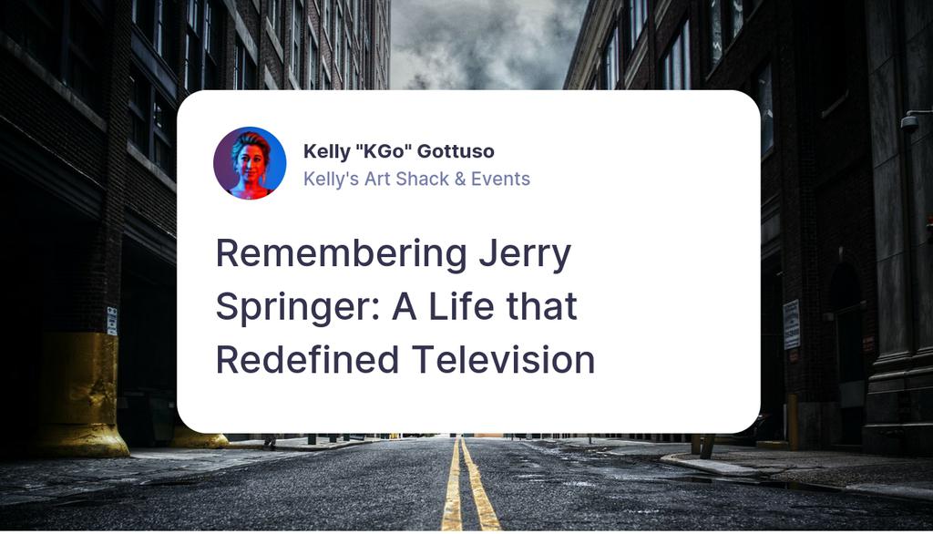 kellysartshack's tweet photo. Jerry Springer, whose name became synonymous with talk show television that both entertained and provoked, has sadly passed away

Read more 👉 https://t.co/eZ0NbHA0sM

#jerryspringer #KellyKgoGottuso #Art #Artist https://t.co/ItWeULsLE6
