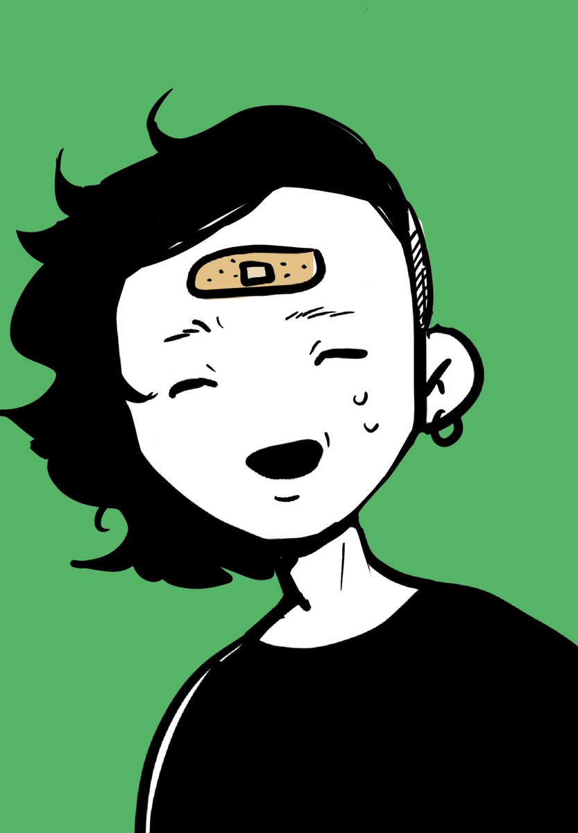 おでこを怪我していた。全く身に覚えがない。どうして…。 https://t.co/5hxzeH1Ukf