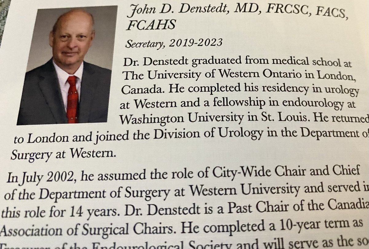 JD finishes his 4 years. Thank you for the great work and leading the way through tough times ⁦@AmerUrological⁩ ⁦@DrJohnDenstedt⁩