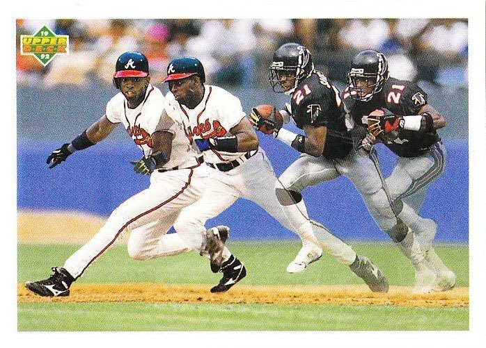 Super70sSports's tweet image. In 1992, Deion Sanders led the NFL in kickoff return TDs and MLB in triples. Read that as many more times as you need to fully process it.