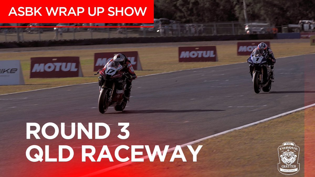 TorqueChatter's tweet image. ASBK RD3 Wrap Up from QLD Raceway with Allerton, Newman, Herfoss, Halliday, Staring, Lynch, Stauffer, Bramich and Jones.
Live now on all platforms. 🙌

Powered By:
Gasoline Alley Harley Davidson
HJC Australia
M33 Productions