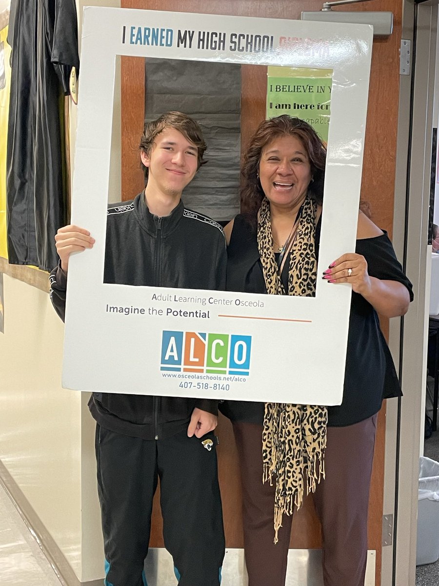 A successful GED journey in ALCO hallways at Poinciana Campus. The hope for many students and my WHY in Adult Ed. NEVER gave up even when he was tired.  Congrats!!#moveaheadwithadulted @alco_osceola #adulted #SDOCGoodToGreat  @COABEHQ #SkillUpOsceola