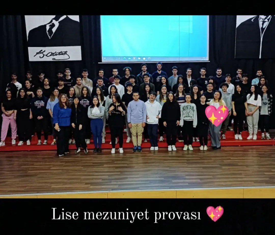 12. Sınıf öğrencilerimiz ile provalara başladık 🌸 mezuniyet loading 😁 ...
<a href="/mturanoznacar/">Mehmet Turan ÖZNACAR</a> 
<a href="/TrkErsen/">Ersen Türk</a>
<a href="/mrtdemirlioglu/">Murat Demirlioğlu</a>
<a href="/dincercitak/">Dinçer Çıtak</a> 
<a href="/kader_ulass/">Kader Ulaş</a> 
<a href="/neriman_derya/">Neriman Derya</a>
<a href="/BkOmerli/">BK Ömerli Kampüsü</a>