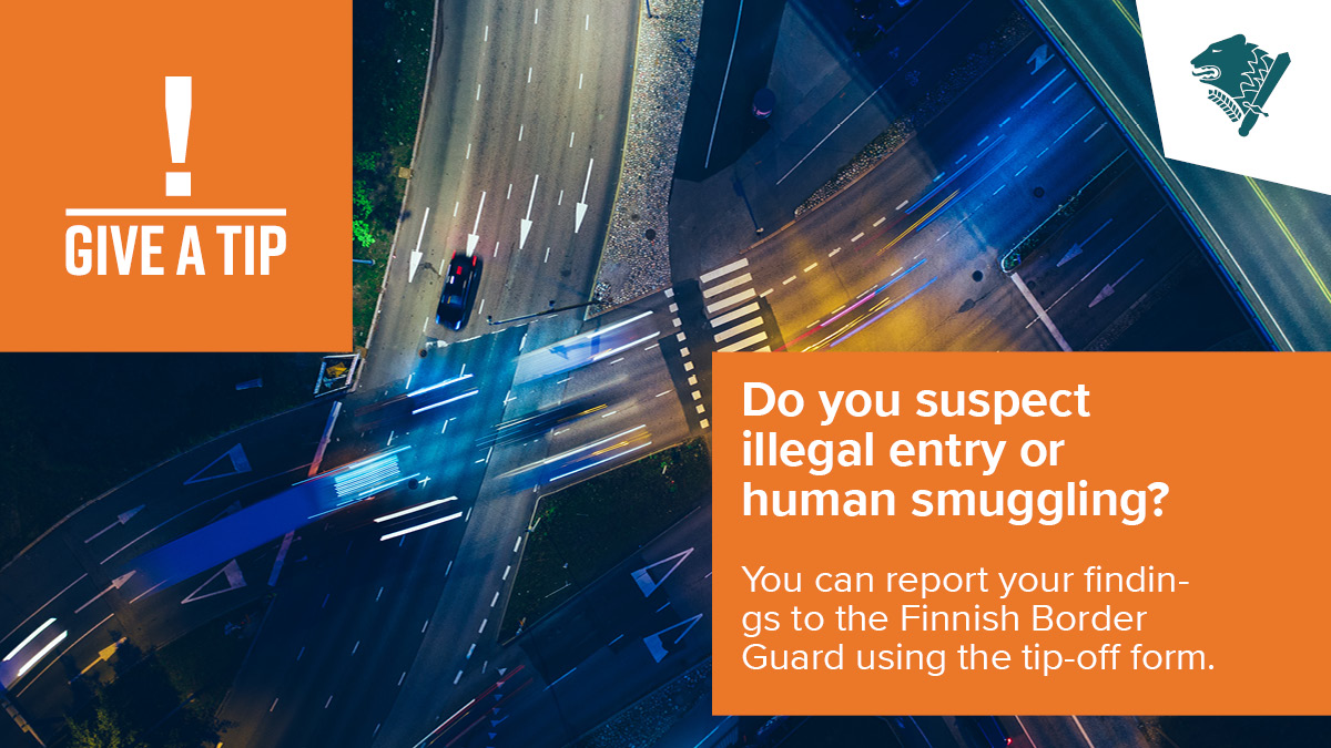 rajavartijat's tweet photo. Combating human trafficking and illegal entry is part of the daily work of the Finnish Border Guard. If you suspect a crime, you can use the tip-off form to tell us about your findings. We appreciate your help. #giveatip
🔗https://t.co/OiEtovPDlW https://t.co/8DzQ2Fqins