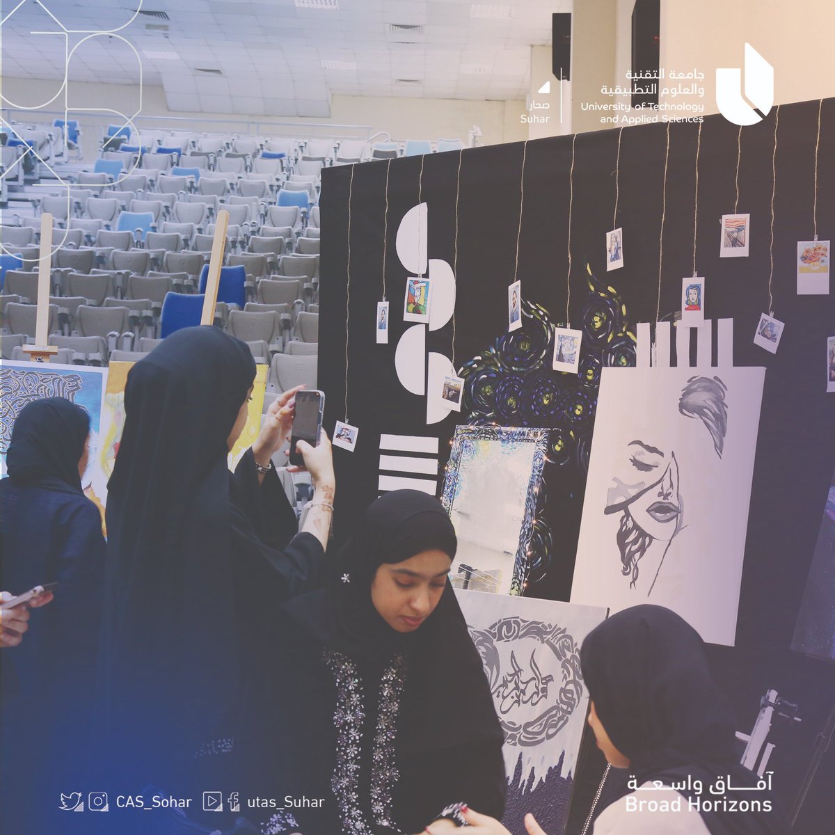 UTAS_Suhar's tweet photo. أقامت #جامعة_التقنية_والعلوم_التطبيقية فرع #صحار فعالية متنوعة تحت مسمى “حكايات” تضمنت عددا من الفعاليات كمعرض للثقافات الأسيوية "يوكي" لدول الصين واليابان وكوريا للتعريف بعاداتها وثقافاتها وتقاليدها، ومعرض للفنون التشكيلية، وفعالية للتبرع بالدم https://t.co/thGHoYecbF