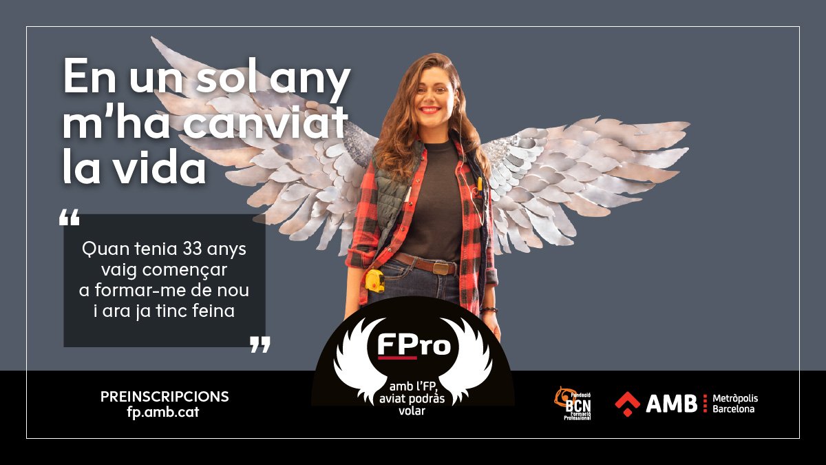 SocioEconAMB's tweet photo. 🖇️Gràcies a l'#FPro a la Marta li ha canviat la vida. Amb 33 anys va començar a formar-se de nou i ara ja és una treballadora qualificada i ben valorada. Tu també vols que et canviï la vida? 
https://t.co/BSpeJGB7dB #FProAMB 👩‍💻 https://t.co/AFOmenx1YJ