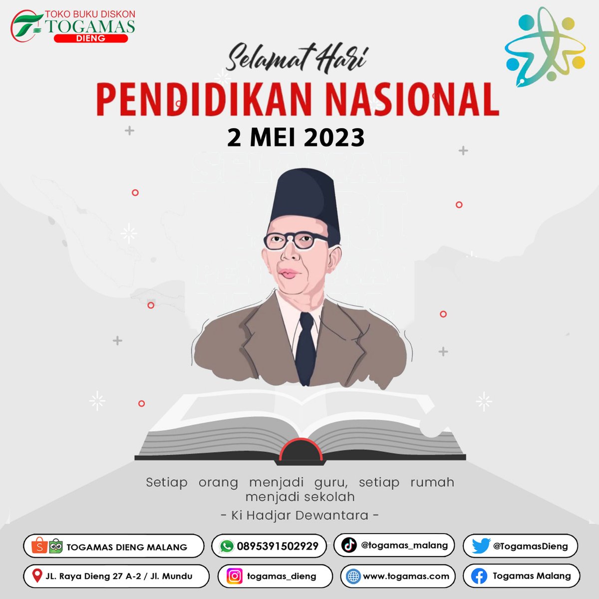 TogamasDieng's tweet photo. "Setiap Orang Menjadi Guru, Setiap Rumah Menjadi Sekolah"

Selamat Hari Pendidikan Nasional 2023

#haripendidikannasional 
#hardiknas 
#haripendidikan #pendidikannasionalday
#pendidikannasional https://t.co/eS1lCmC6TQ
