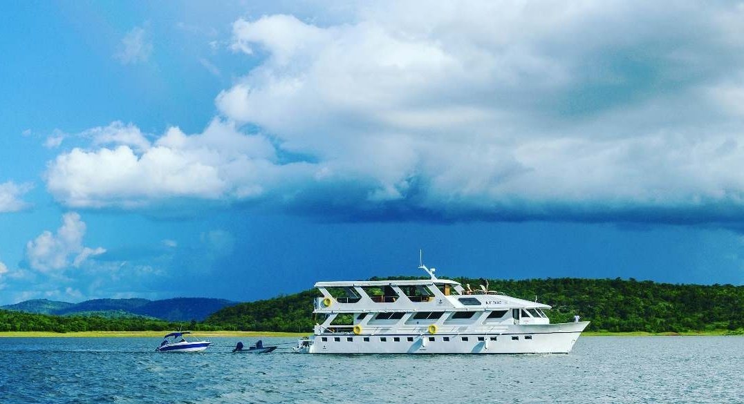 tourismzimbabwe's tweet photo. The glaring beauty of Matusadona National Park - the trademark blue skies👌!
#VisiMatusadona
#VisitKariba
#VisitZimbabwe 
#AWorldofWonders 
@Afrikantourism @NdaWinnie
📸 Changa Safari Camp Matusadona Safari Cruiser https://t.co/p1Dw4Va72e