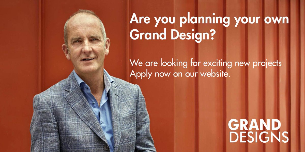 We're looking for innovative, unique, bold, and interesting projects to follow for future series of #GrandDesigns. Want to come along for the ride? Apply now by clicking on this link 👇 channel4.com/4viewers/grand…