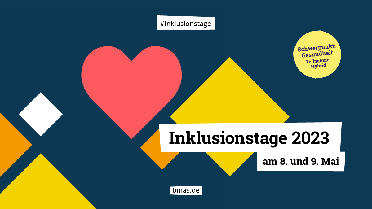 🗣️ Gesundheit - barrierefrei, selbstbestimmt, zeitgemäß: Darum geht’s bei den Inklusionstagen am 8. und 9. Mai 2023! Jetzt anmelden und online oder live in Berlin dabei sein: gemeinsam-einfach-machen.de/GEM/DE/AS/Leuc…
 #IKT
