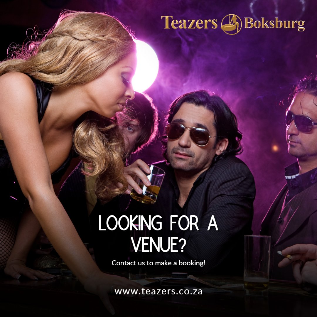 TeazersNW's tweet photo. Looking for a venue to host your next bachelorette party or boys' night out? Teazers Boksburg has got you covered! but the ladies have no coverage.

For bookings and enquires: 
+27 82 441 6583
https://t.co/cfMxd1TmYr

#Teazesboksburg #bacheloretteparty #Boysnight #TableDance https://t.co/tA74Sszbmw