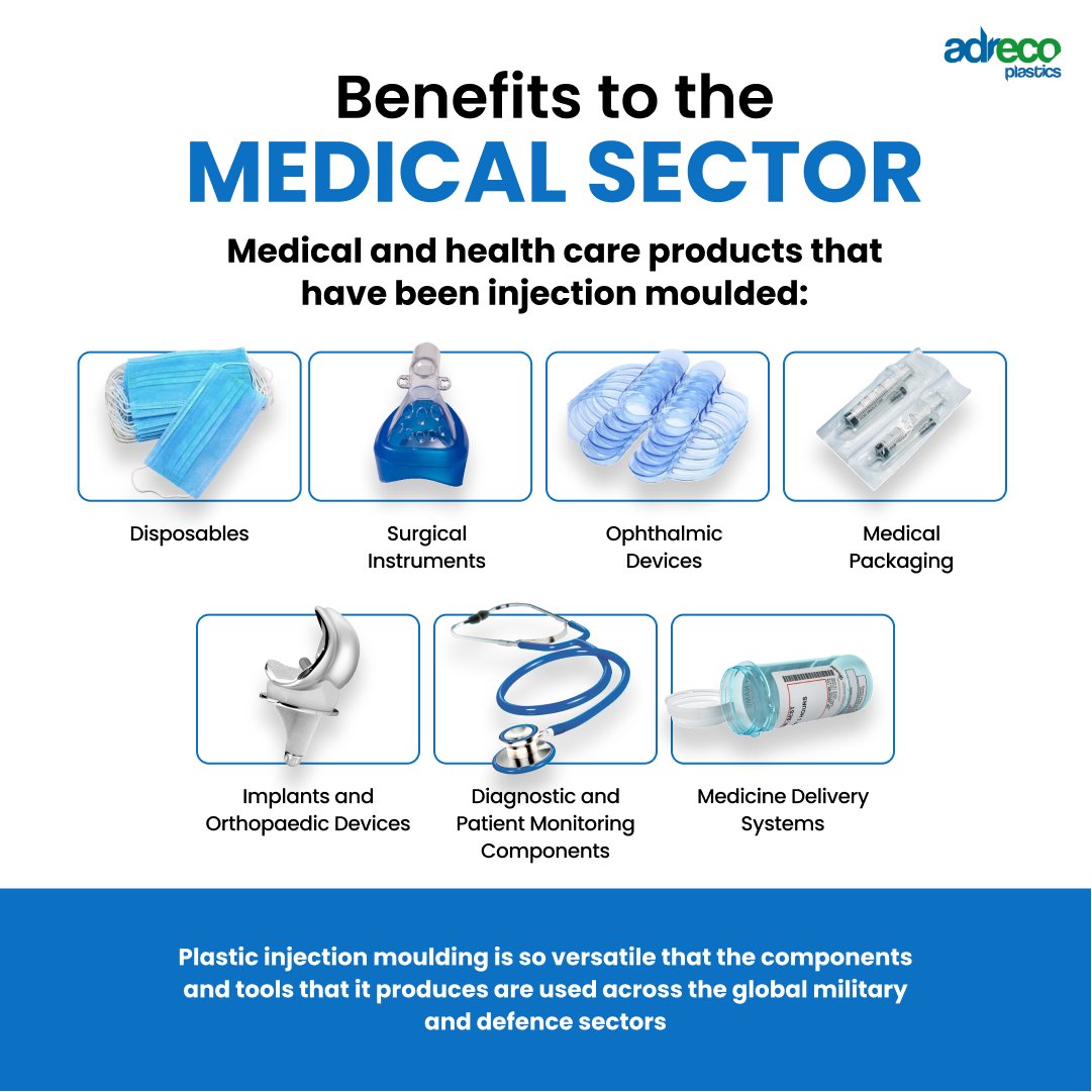 At Adreco Plastics, we are proud to provide medical and health care products that have been injection moulded. Contact us now to learn  how we can help your business meet its medical moulding needs: bit.ly/423l9gb

#AdrecoPlastics #MedicalProducts #InjectionMoulding