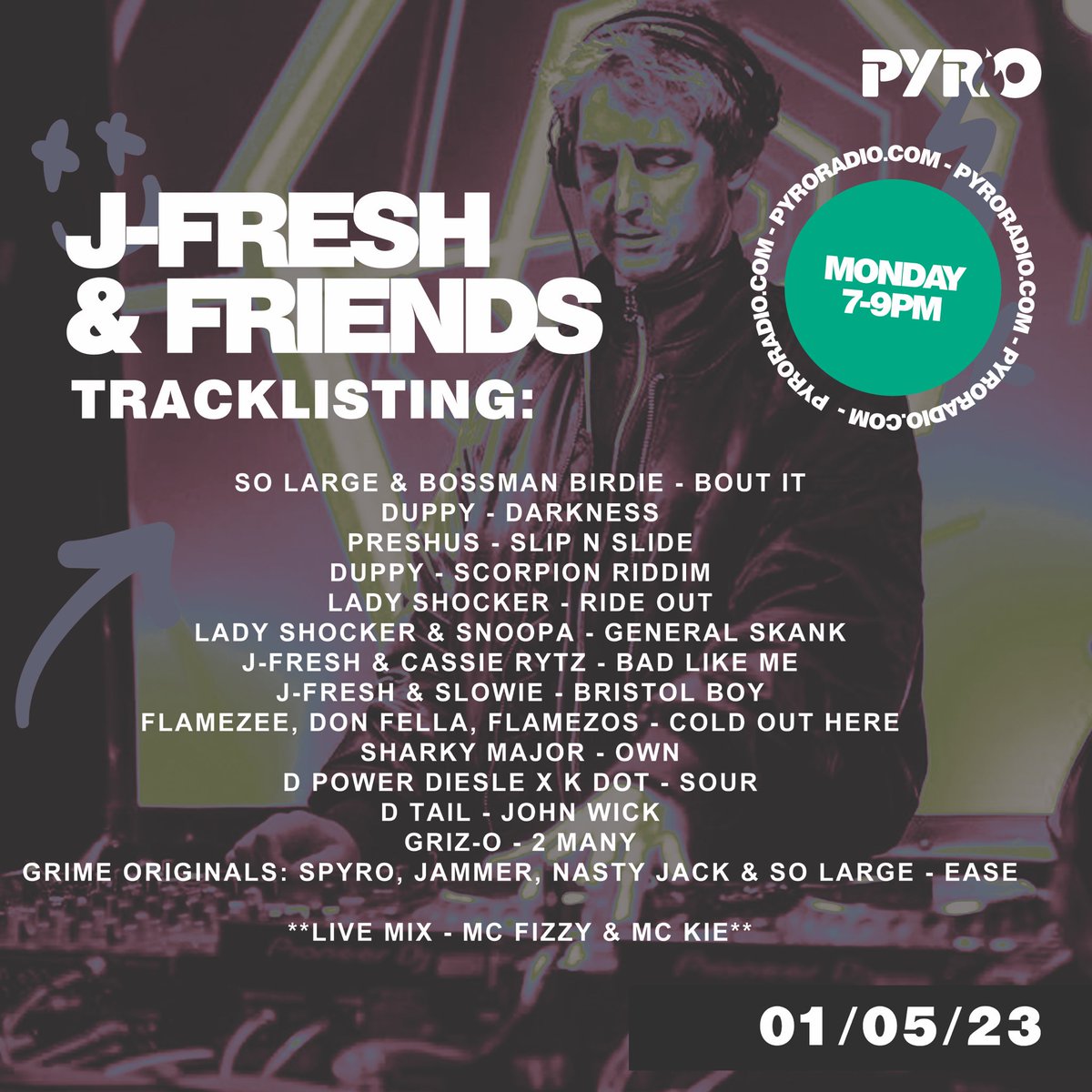 J-Fresh (@jfreshuk) on Twitter photo Latest <a href="/PyroRadio/">PyroRadio</a> selection available for listen again π₯π₯π₯
New ones from <a href="/ArtisticDuppy/">B I G W O O S H π¨</a> <a href="/ladyshocker/">Lady Shocker #general</a> <a href="/mcflamezee/">Flamezee</a> <a href="/sharkymajor/">SHARK MAJOR GENERAL!</a> <a href="/NastyJack/">John Crow / King Kweffa</a> @slowieMC <a href="/SOLARGE_CLEAN/">FANTASTIC</a> and a live set with <a href="/mcfizzy/">MC Fizzy-Genius Cru</a> <a href="/1MC_KIE/">MC-KIE Garage Legend</a>
π΅ mixcloud.com/PyroRadio/j-frβ¦ Latest <a href="/PyroRadio/">PyroRadio</a> selection available for listen again π₯π₯π₯
New ones from <a href="/ArtisticDuppy/">B I G W O O S H π¨</a> <a href="/ladyshocker/">Lady Shocker #general</a> <a href="/mcflamezee/">Flamezee</a> <a href="/sharkymajor/">SHARK MAJOR GENERAL!</a> <a href="/NastyJack/">John Crow / King Kweffa</a> @slowieMC <a href="/SOLARGE_CLEAN/">FANTASTIC</a> and a live set with <a href="/mcfizzy/">MC Fizzy-Genius Cru</a> <a href="/1MC_KIE/">MC-KIE Garage Legend</a>
π΅ mixcloud.com/PyroRadio/j-frβ¦